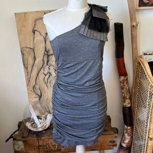 Gray Bodycon Women L Mini One Shoulder Prom Party Dress Lace Twelve By Twelve LA